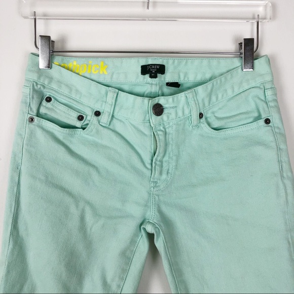 J. Crew Mint Toothpick Ankle Skinny Jeans Pants 27 - Picture 3 of 7
